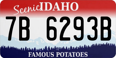 ID license plate 7B6293B