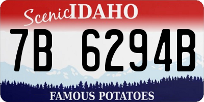 ID license plate 7B6294B