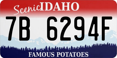 ID license plate 7B6294F