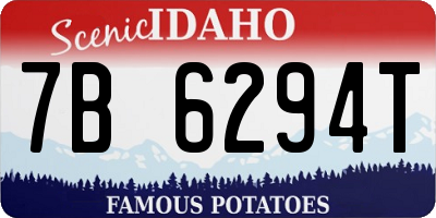 ID license plate 7B6294T