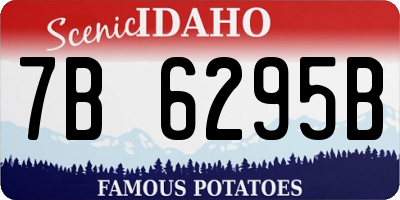ID license plate 7B6295B