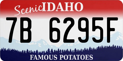 ID license plate 7B6295F