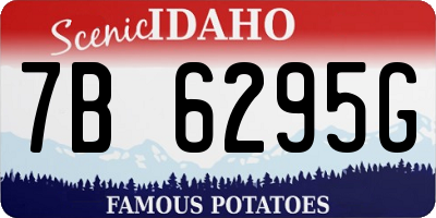 ID license plate 7B6295G