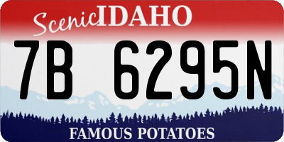 ID license plate 7B6295N
