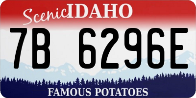 ID license plate 7B6296E