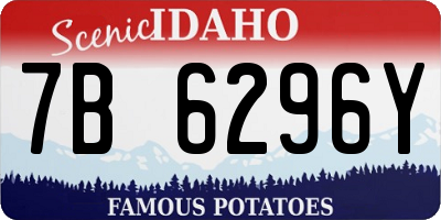 ID license plate 7B6296Y