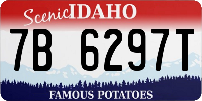 ID license plate 7B6297T