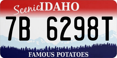 ID license plate 7B6298T