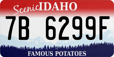 ID license plate 7B6299F