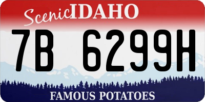 ID license plate 7B6299H