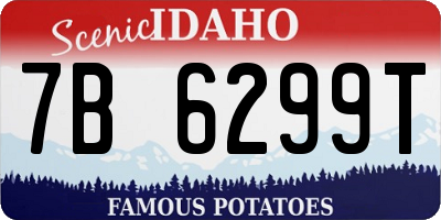 ID license plate 7B6299T