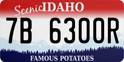 ID license plate 7B6300R
