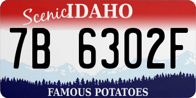 ID license plate 7B6302F