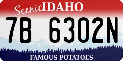 ID license plate 7B6302N