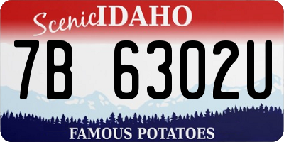 ID license plate 7B6302U