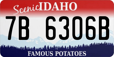 ID license plate 7B6306B