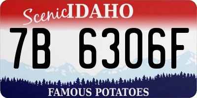 ID license plate 7B6306F