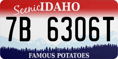 ID license plate 7B6306T