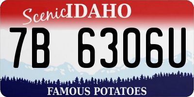 ID license plate 7B6306U