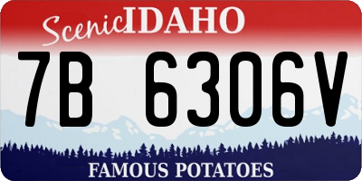 ID license plate 7B6306V