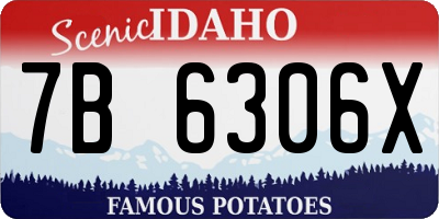 ID license plate 7B6306X