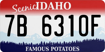 ID license plate 7B6310F