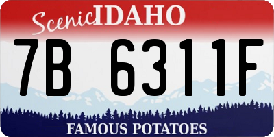 ID license plate 7B6311F