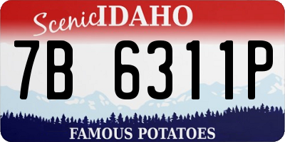 ID license plate 7B6311P