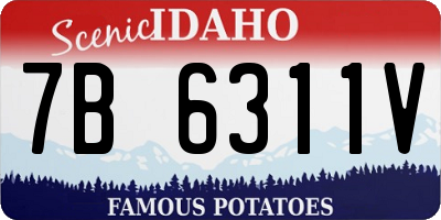 ID license plate 7B6311V