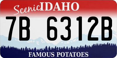 ID license plate 7B6312B