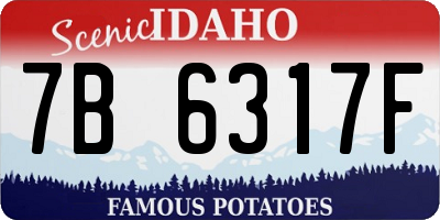 ID license plate 7B6317F