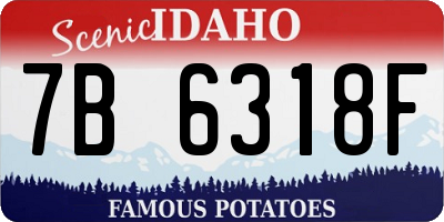 ID license plate 7B6318F