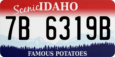 ID license plate 7B6319B