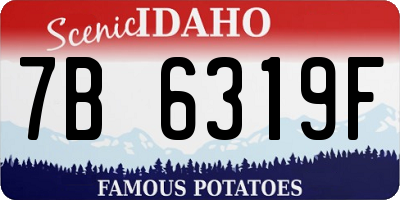 ID license plate 7B6319F