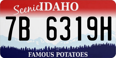 ID license plate 7B6319H
