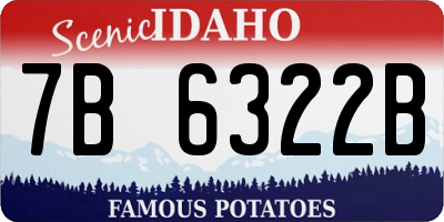 ID license plate 7B6322B