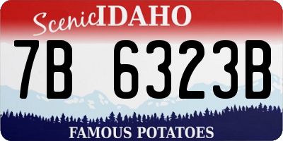 ID license plate 7B6323B