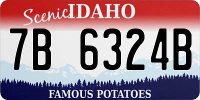 ID license plate 7B6324B