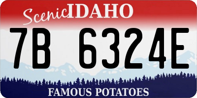 ID license plate 7B6324E