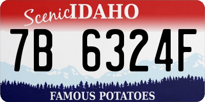 ID license plate 7B6324F