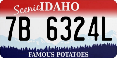 ID license plate 7B6324L