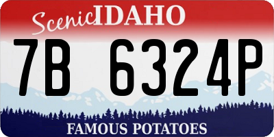 ID license plate 7B6324P