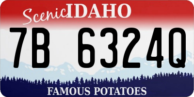 ID license plate 7B6324Q