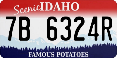ID license plate 7B6324R