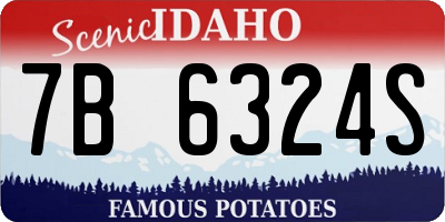 ID license plate 7B6324S