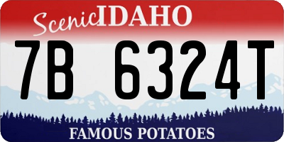 ID license plate 7B6324T