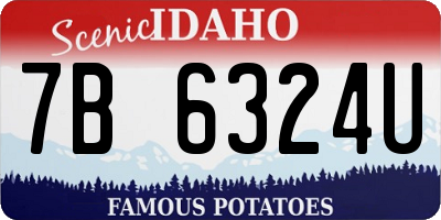 ID license plate 7B6324U