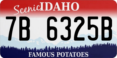 ID license plate 7B6325B