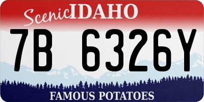 ID license plate 7B6326Y