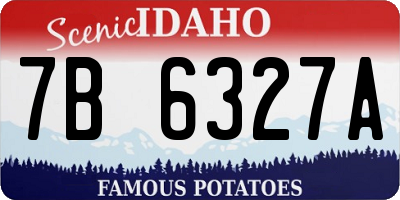 ID license plate 7B6327A
